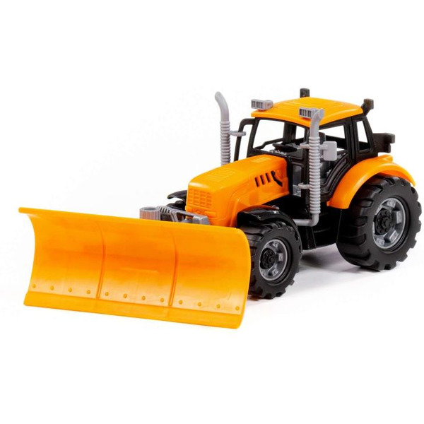 Трактор Полесье Прогресс с лопатой-отвалом инерционный (оранжевый) 91765