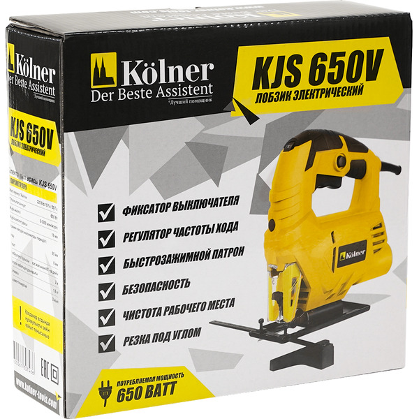 Электролобзик Kolner KJS 650V (кн650вжс)
