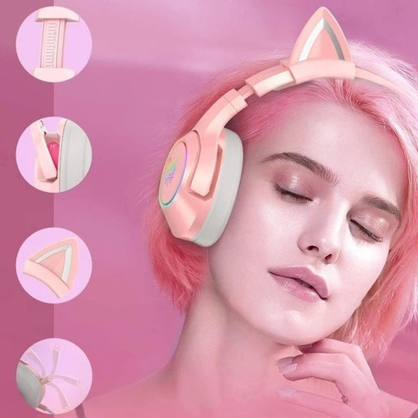Игровые наушники Onikuma K9 Pink Cat