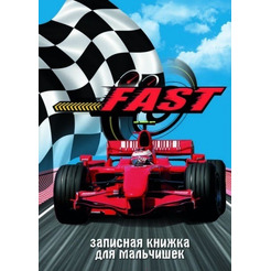Записная кн.д/мальчишек ГОНОЧНЫЙ БОЛИД 39116 А-5, 128 стр. ФЕНИКС