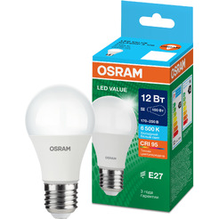 Лампа светодиодная OSRAM Value A100 12W 6500К E27 FR