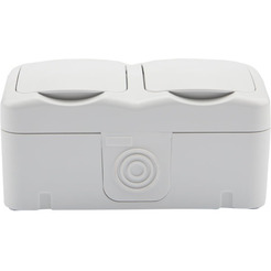 Блок из 2 розеток горизонтальный KRANZ Mini OG KR-78-0606