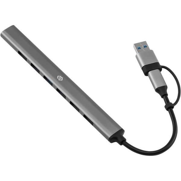 Разветвитель USB-C + USB-A Digma DHUB-7USB-AC-2.0