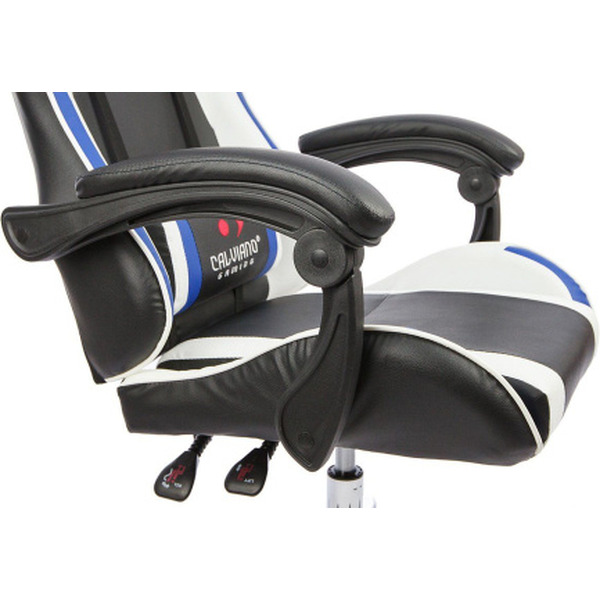Игровое кресло Calviano Asti Ultimato (черный/белый/синий)
