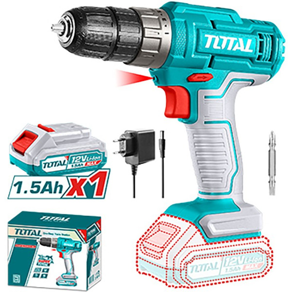 Дрель-шуруповерт Total TDLI1218 (с 1-м АКБ)
