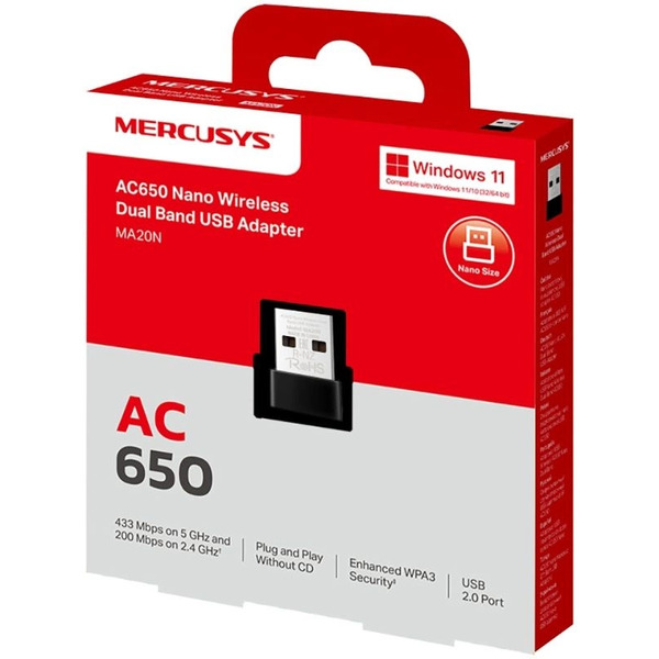 Wi-Fi адаптер Mercusys MA20N