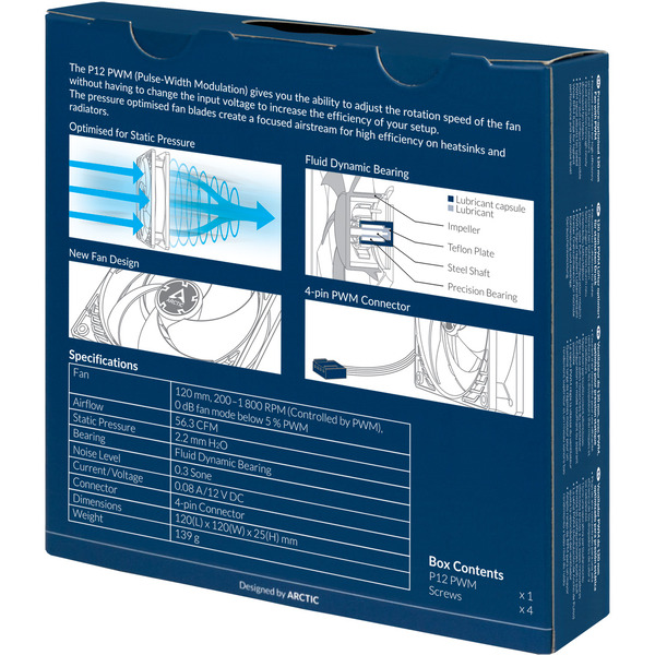 Вентилятор для корпуса Arctic Cooling P12 PWM ACFAN00171A
