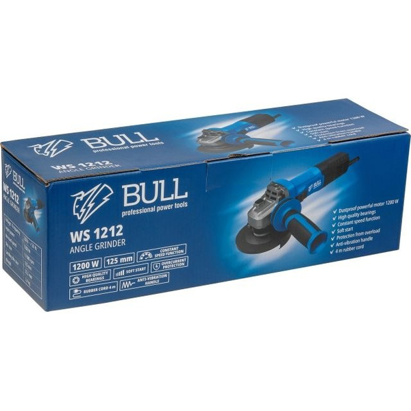 Одноручная углошлифмашина BULL WS 1212 (1333513)