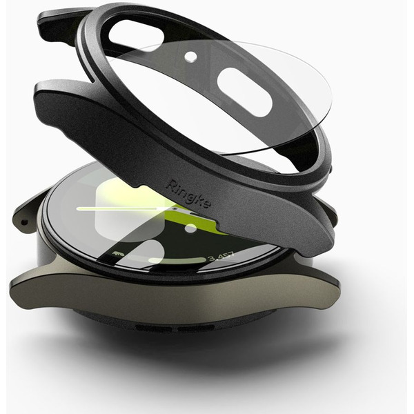 Чехол с защитным стеклом Ringke SLIM & TEMPERED GLASS для GALAXY WATCH 7 (44MM) TITANIUM BLACK