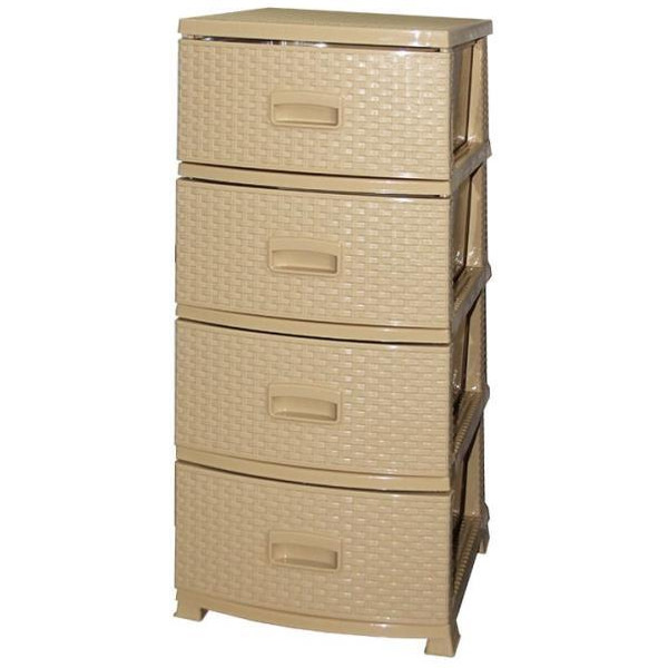 Комод Русспласт Декор Ротанг РП-421 бежевый