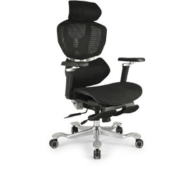 Игровое кресло myroo Game Assassin с подножкой Black (A2512W-BL)