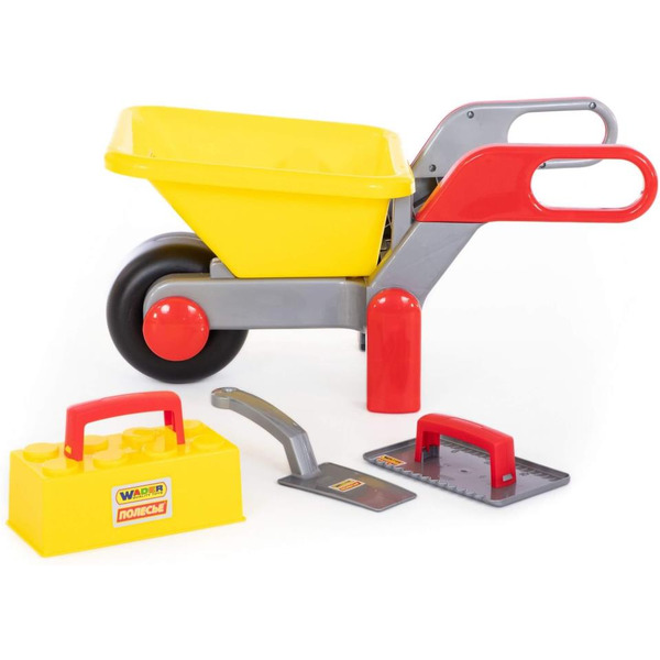 Игровой набор Полесье "Тачка+ набор каменщика"