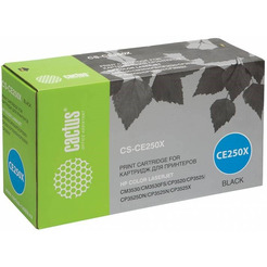 Картридж лазерный Cactus CS-CE250X CE250X черный (10500стр.) для HP CLJ CP3525/CM3530