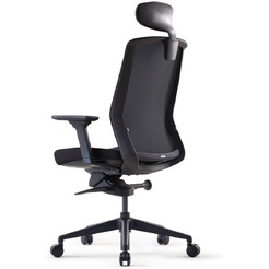 Кресло BESTUHL J1 (черная рама, спинка-сетка, сиденье-ткань, крест.-пластик, черный)