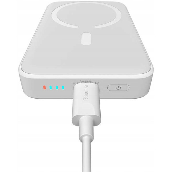 Внешний аккумулятор Baseus Magnetic Mini Wireless Fast Charge Power Bank 10000mAh 20W (белый)