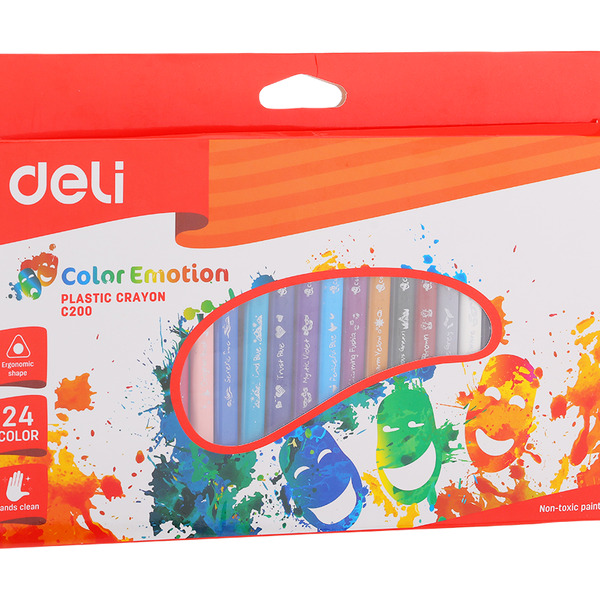 Карандаши цветные трехгранные DELI Color emotions (С20020) 24 цвета