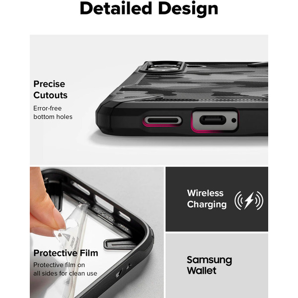 Чехол Ringke FUSION X для Galaxy S25 Plus CAMO BLACK