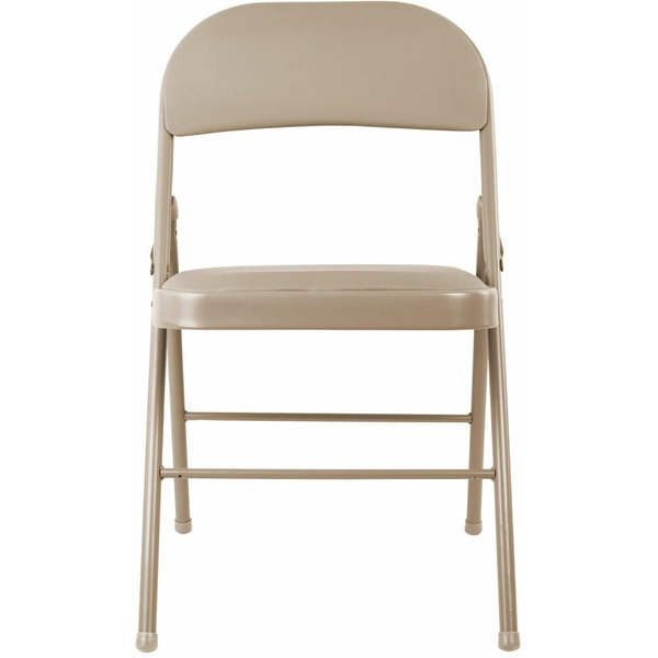 Стулья складные BRABIX Golf Plus CF-003 КОМФОРТ (КОМПЛЕКТ 4шт., бежевый каркас, кожзам бежевый) 533033