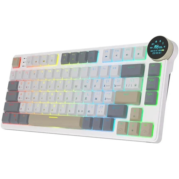 Клавиатура механическая Royal Kludge N80 Brown switch RK Pearly Dawn