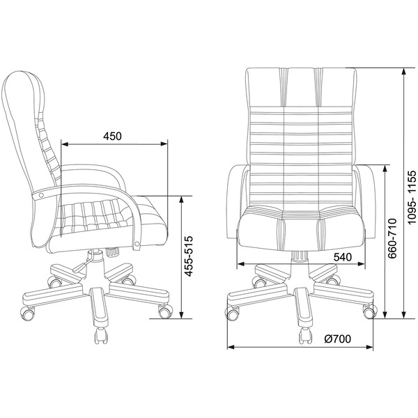 Кресло Бюрократ KB-10WALNUT(черный)