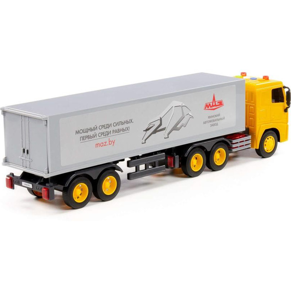 Грузовик Полесье МАЗ автомобиль-тягач с полуприцепом инерционный 94124
