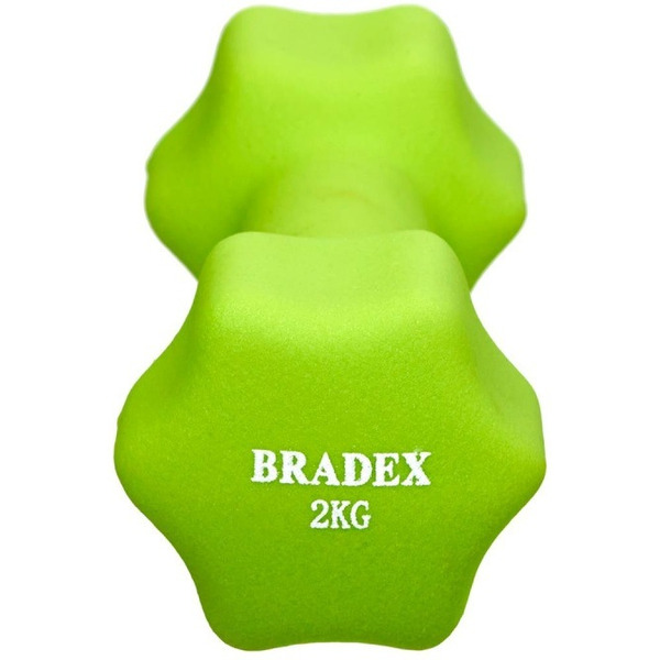 Гантель неопреновая BRADEX SF 0542 2 кг (салатовый)