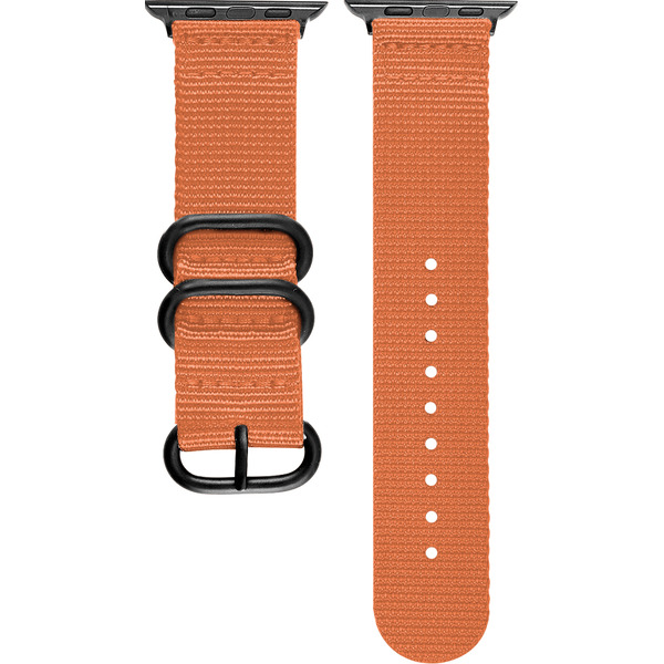 Ремешок MIRU для Apple из плетеного нейлона 44 мм (SN-03 оранжевый)
