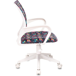 Компьютерное кресло Бюрократ Burokids 1W (мультиколор геометрия/пластик белый)