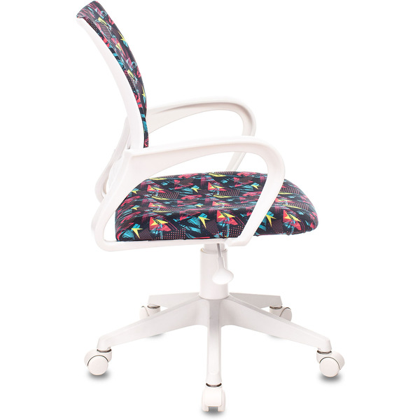 Компьютерное кресло Бюрократ Burokids 1W (мультиколор геометрия/пластик белый)
