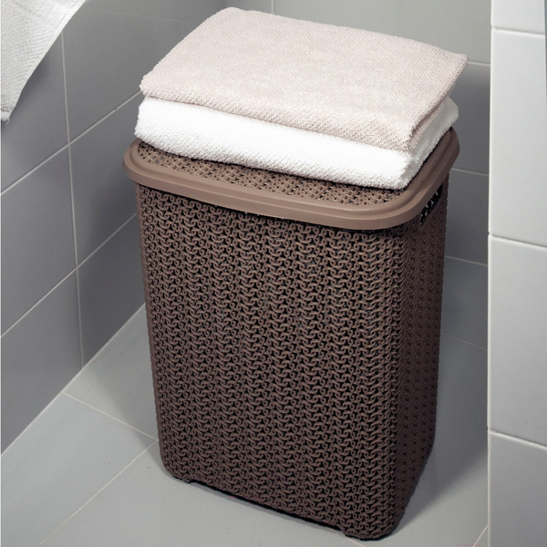 Корзина для белья Violet Вязь 206022 (60л, шоколад)