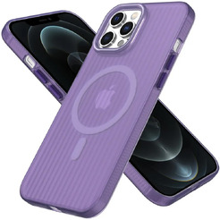 Задняя накладка CASE Translucent Strip Apple iPhone 12 Pro Max (фиолетовый)