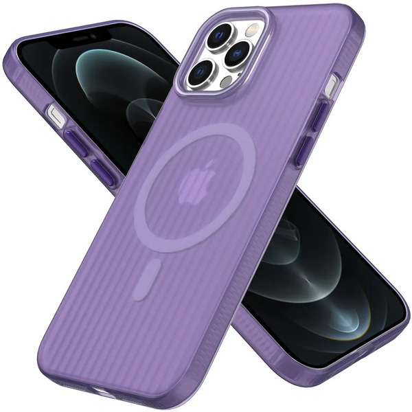 Задняя накладка CASE Translucent Strip Apple iPhone 12 Pro Max (фиолетовый)