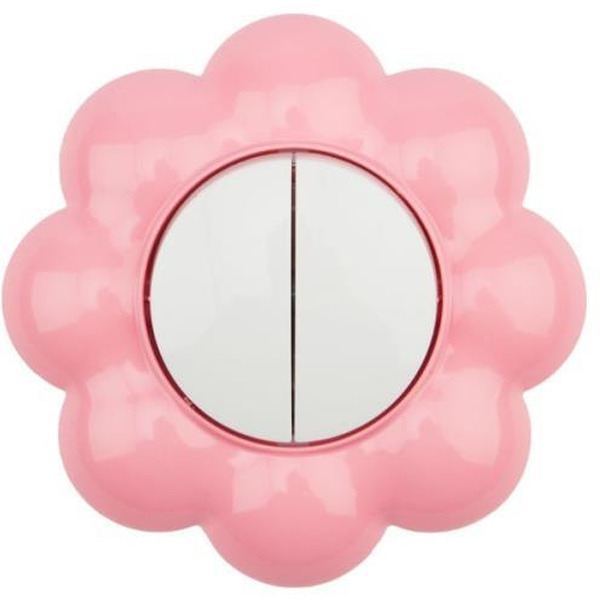 Выключатель двухклавишный KRANZ HAPPY Цветок KR-78-0624