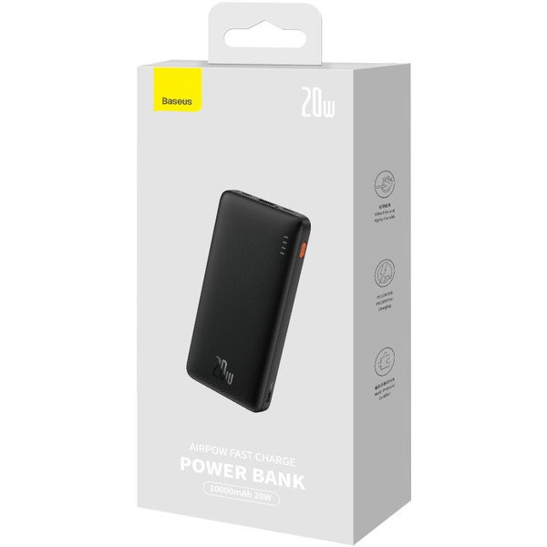 Внешний аккумулятор Baseus Airpow Fast Charge Power Bank 20W 10000mAh (черный)