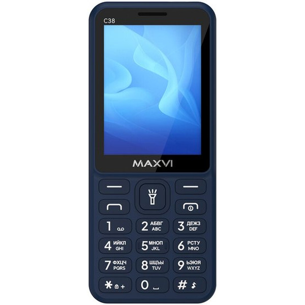 Кнопочный телефон Maxvi C38 (синий)