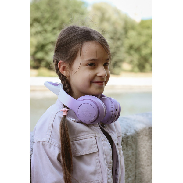 Наушники с ушками MIRU Cat EP-W10 (сиреневый)