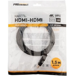 Кабель PROconnect 17-6103-6 HDMI - HDMI (1.5 м, черный)