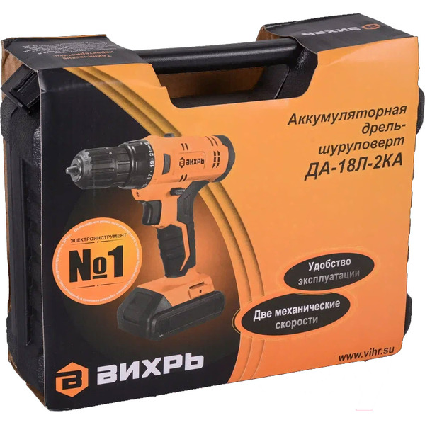 Дрель-шуруповерт Вихрь ДА-18Л-2КА (72/14/25)