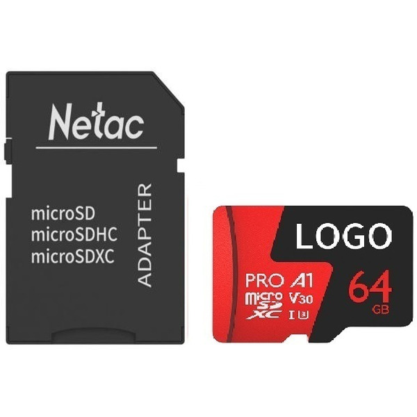Карта памяти Netac P500 Extreme Pro 64GB NT02P500PRO-064G-R (с адаптером)
