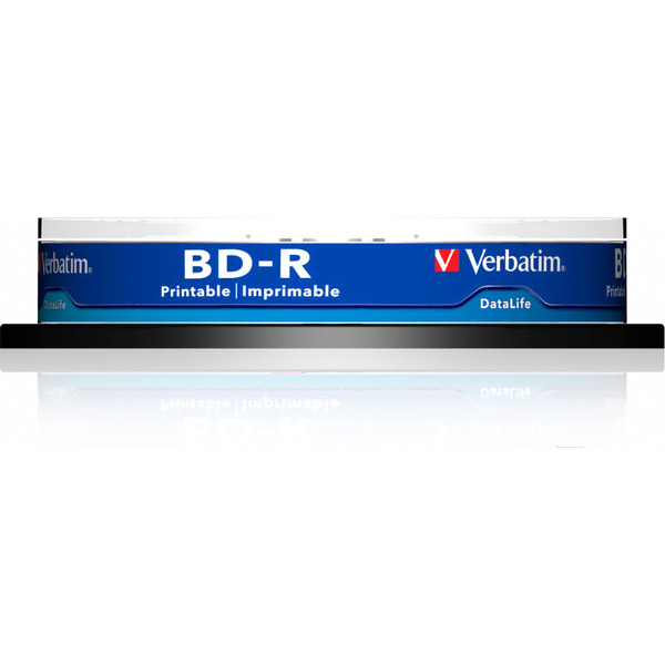 Диск BD-R Verbatim 25ГБ SL Datalife Printable 10 шт 43804