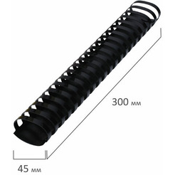 Пластиковые пружины для переплета BRAUBERG A4 45 мм 50 шт 530932 (черный)