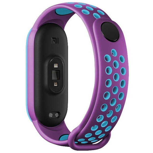 Ремешок Bingo Sport для Xiaomi Mi Band 5/6 Фиолетовый с синим