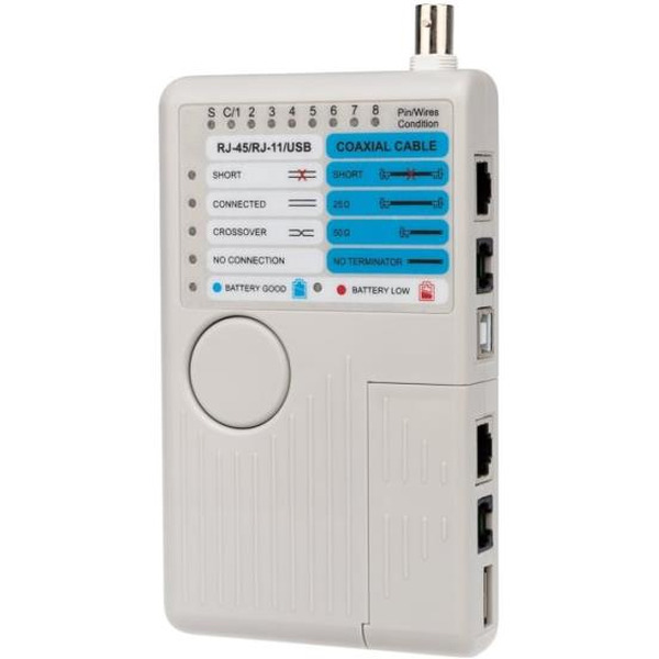 Тестер кабеля универсальный REXANT 12-1003 (RJ-45+RJ-11/RJ-12+1394+USB+BNC 3468 )