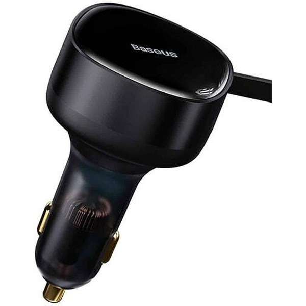 Автомобильное зарядное Baseus Enjoyment Retractable 2-in-1 Car Charger C+C 33W C00035500111-00