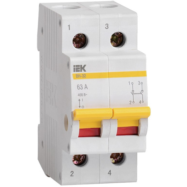 Выключатель нагрузки IEK ВН-32 2Р 63А MNV10-2-063