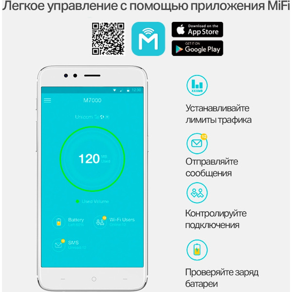 Мобильный 4G Wi-Fi роутер TP-Link M7000