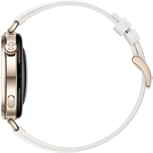 Смарт-часы HUAWEI Watch GT 6 41mm (KSU-B19) золотистый, с белым кожаным ремешком