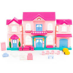 Кукольный домик Полесье София с набором мебели и автомобилем 78018