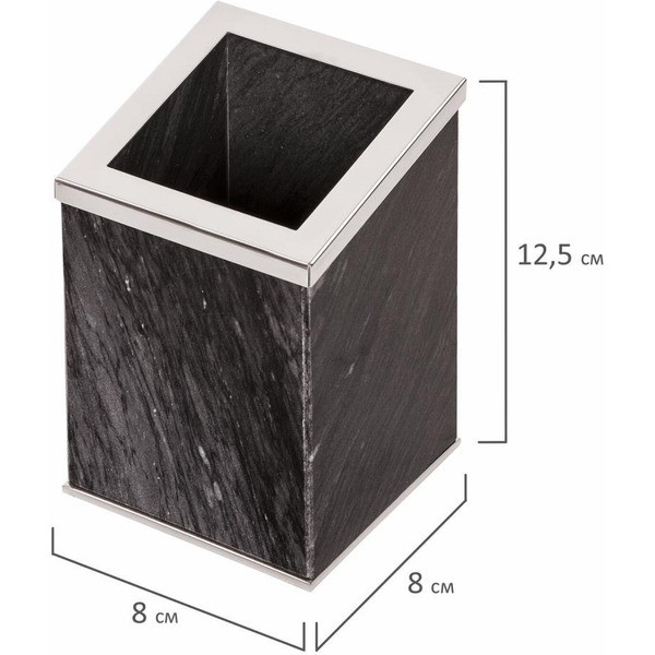 Набор настольный GALANT 231192 (8 предметов, черный мрамор/серебристые металл. детали)