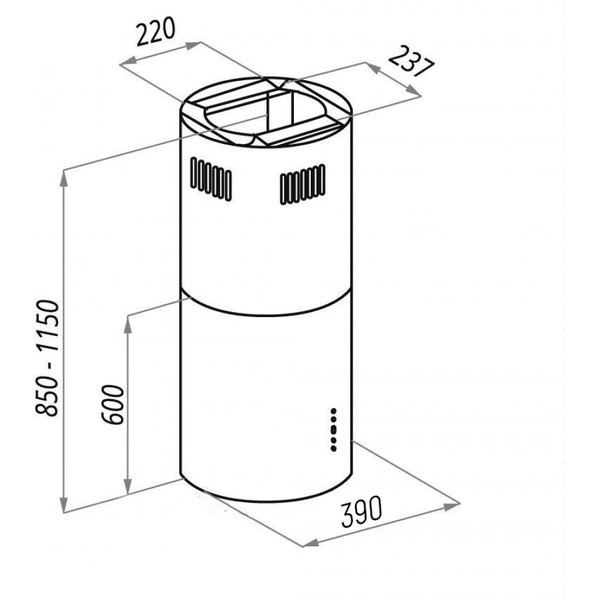 Вытяжка CIARKO Alexa black